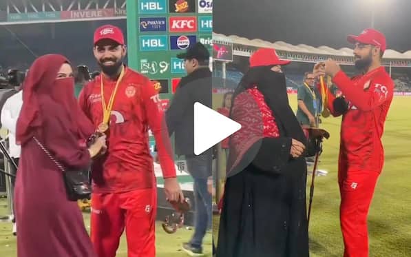 [Watch] Islamabad Captain Shadab Khan Celebrates PSL 2024 Win With Wife, Mother